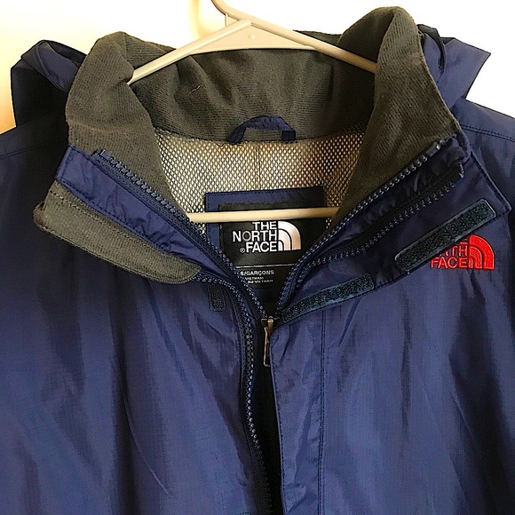 North Face Windbreaker Hooded Jacket Blue Boy’s Size XL / Great Condition - Picture 4 of 13